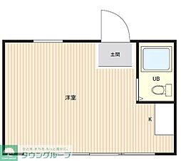 ウェステール大島 ワンルームの間取図画像