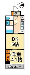 DUOSTAGE本所吾妻橋 1DKの間取図画像