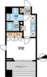 CASSIA押上 1Kの間取図画像