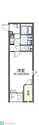 レオネクストアプリーレ 1Kの間取図画像