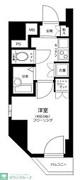 ファーストプレイス菊川 1Kの間取図画像
