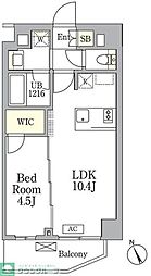 ＡＩＦＬＡＴ馬込 地下1階1LDKの間取り