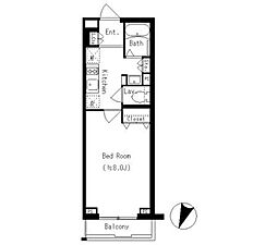 ＫＤＸレジデンス西馬込 4階1Kの間取り