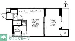 ハーモニーレジデンス蒲田アートヴィラ 1階1LDKの間取り