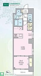 ロレーヌ東陽 6階1LDKの間取り