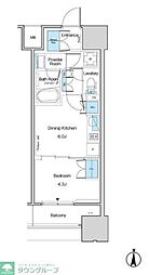 ルフォンブランシェ品川南大井 15階1DKの間取り