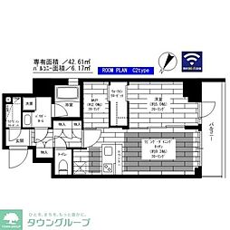 ステージグランデ日本橋人形町 6階1SLDKの間取り