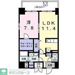 エトワールブランシュ新橋 10階1LDKの間取り