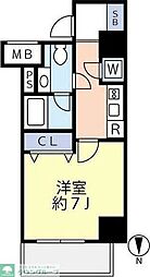 グランヴァン亀戸II 3階1Kの間取り