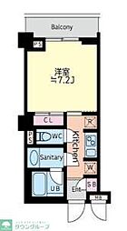 サンナッププラザ 4階1Kの間取り