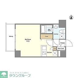 ＢＰＲレジデンス清澄白河 5階ワンルームの間取り