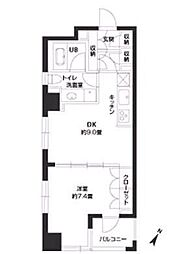 パークキューブ銀座イースト 10階1LDKの間取り