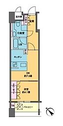 カスタリア銀座III 8階1DKの間取り