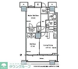 ＴＨＥ　ＴＯＫＹＯ　ＴＯＷＥＲＳ　ＭＩＤＴＯＷＥＲ 27階2LDKの間取り