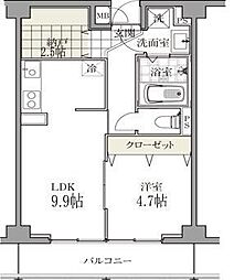 白金台マンション 4階1SLDKの間取り