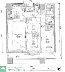 目黒第一マンションズ 13階2LDKの間取り