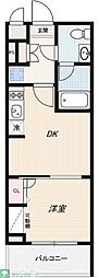 アーバンパーク品川豊町 2階1DKの間取り