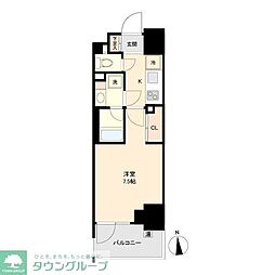 プライマル南砂 13階1Kの間取り