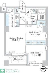 ラ・ヴィータ35 3階2LDKの間取り