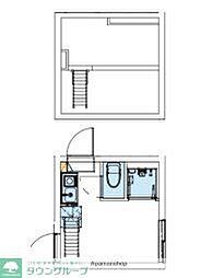 ＭＥＴＴＡ大崎　103（業100） 1階ワンルームの間取り
