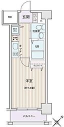 HF門前仲町レジデンス 9階1Kの間取り