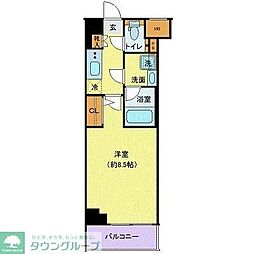 ジェノヴィア本羽田スカイガーデン 6階1Kの間取り