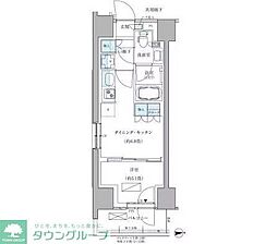パークアクシス品川天王洲アイル 1DKの間取図画像