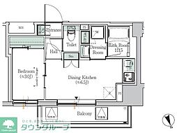 ONEROOFRESIDENCE浅草橋 1DKの間取図画像