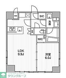 ALTERNA銀座 1LDKの間取図画像