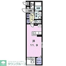 ウィステリア両国 ワンルームの間取図画像