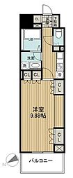 アーレア戸越公園 1Kの間取図画像