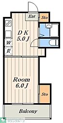 東武ハイライン高輪 1DKの間取図画像
