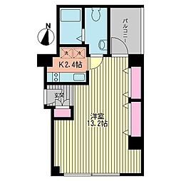 LUMIERE南品川A 1Kの間取図画像