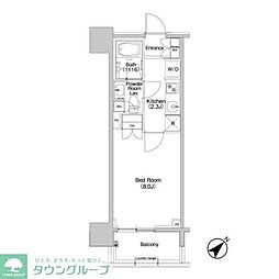 コンフォリア品川EAST 1Kの間取図画像