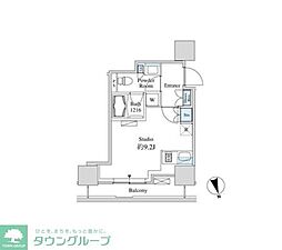 ベルファース芝浦タワー ワンルームの間取図画像
