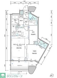 パークタワー勝どきサウス 2LDKの間取図画像