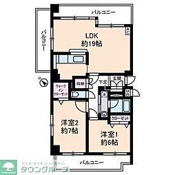 サングランパ 2LDKの間取図画像