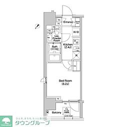 コンフォリア品川EAST 1Kの間取図画像