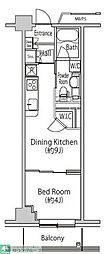 プライムアーバン豊洲 1DKの間取図画像