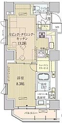 パークアクシス赤坂見附 1LDKの間取図画像