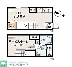 Grandir 神保町 1SKの間取図画像