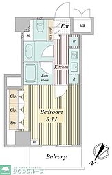 アクティ東仲通り 1Kの間取図画像