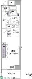 アビティ目黒 1Kの間取図画像