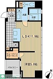 ウィルテラス勝どき 1LDKの間取図画像