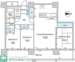 セルリアンホームズ勝どき 3LDKの間取図画像