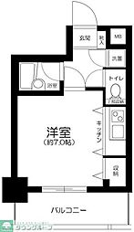 パレステュディオ日本橋浜町駅前 1Kの間取図画像