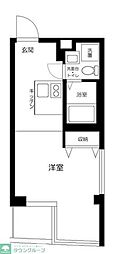 trias129 1Kの間取図画像