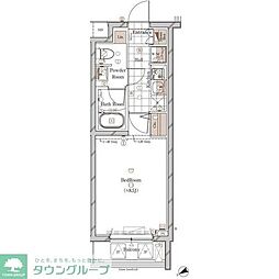 GALICIA中目黒 1Kの間取図画像