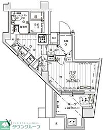 Le-lion代々木 1Kの間取図画像