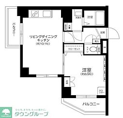 CRACIA北千束 1LDKの間取図画像